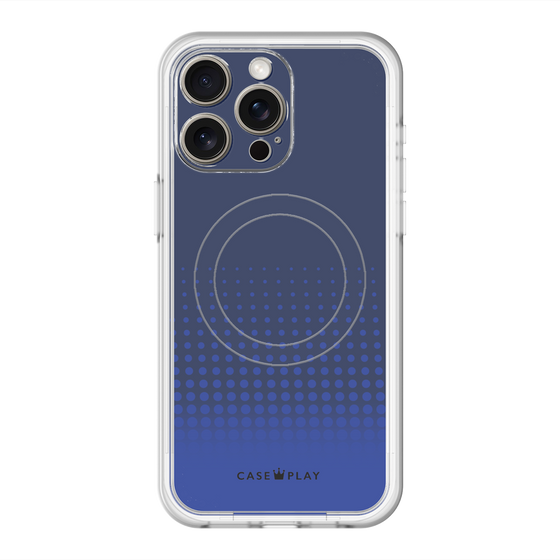 スリムプロテクションプレミアムケース with MagSafe［ Dot Gradation - Blue ］