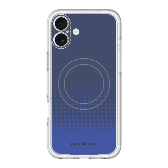 スリムプロテクションプレミアムケース with MagSafe［ Dot Gradation - Blue ］