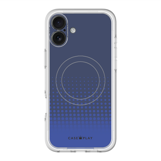 スリムプロテクションプレミアムケース with MagSafe［ Dot Gradation - Blue ］