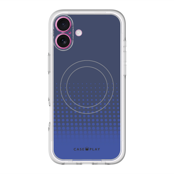スリムプロテクションプレミアムケース with MagSafe［ Dot Gradation - Blue ］