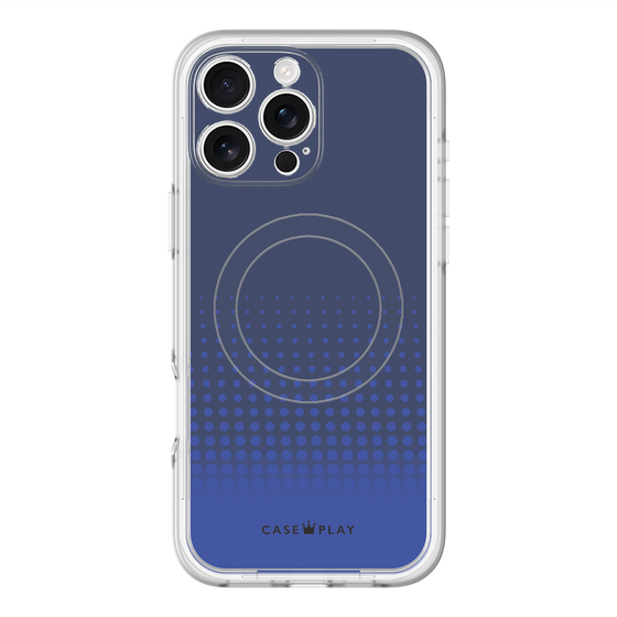 スリムプロテクションプレミアムケース with MagSafe［ Dot Gradation - Blue ］