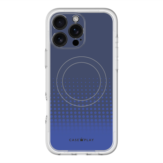 スリムプロテクションプレミアムケース with MagSafe［ Dot Gradation - Blue ］