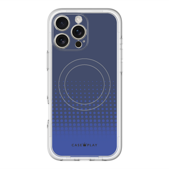 スリムプロテクションプレミアムケース with MagSafe［ Dot Gradation - Blue ］