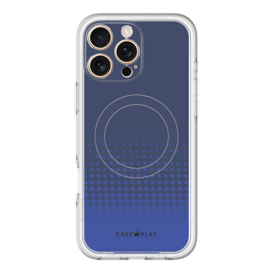 スリムプロテクションプレミアムケース with MagSafe［ Dot Gradation - Blue ］