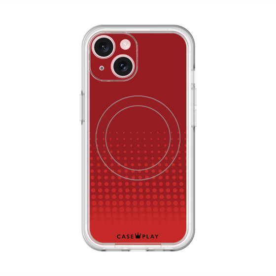 スリムプロテクションプレミアムケース with MagSafe［ Dot Gradation - Red ］