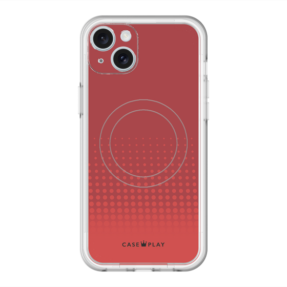 スリムプロテクションプレミアムケース with MagSafe［ Dot Gradation - Red ］