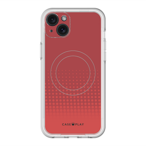 スリムプロテクションプレミアムケース with MagSafe［ Dot Gradation - Red ］