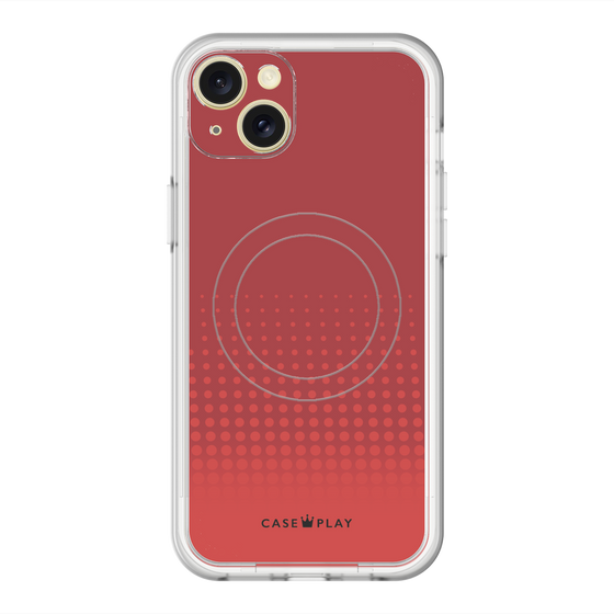スリムプロテクションプレミアムケース with MagSafe［ Dot Gradation - Red ］
