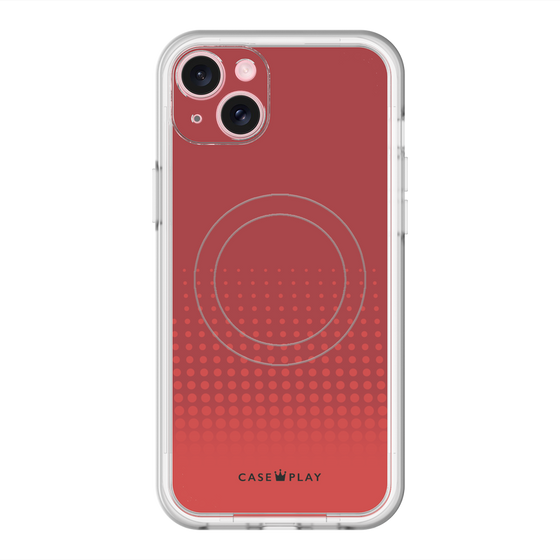 スリムプロテクションプレミアムケース with MagSafe［ Dot Gradation - Red ］