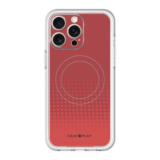 スリムプロテクションプレミアムケース with MagSafe［ Dot Gradation - Red ］