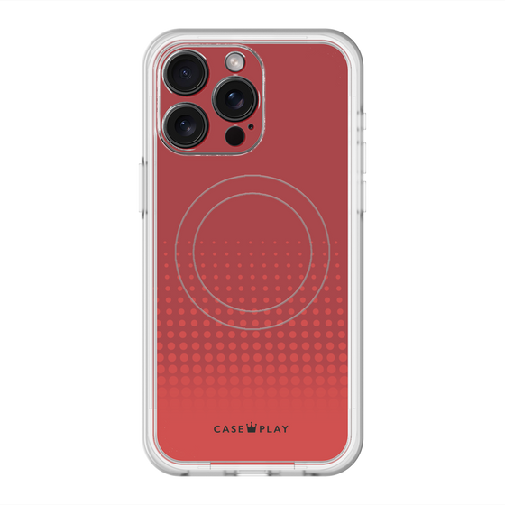 スリムプロテクションプレミアムケース with MagSafe［ Dot Gradation - Red ］