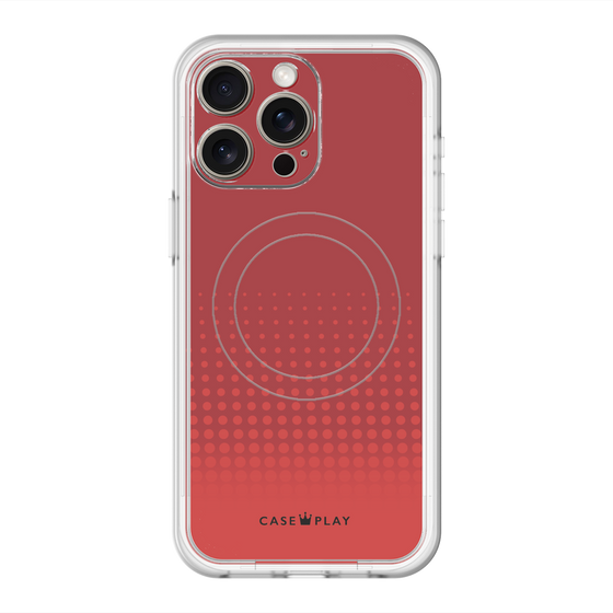 スリムプロテクションプレミアムケース with MagSafe［ Dot Gradation - Red ］