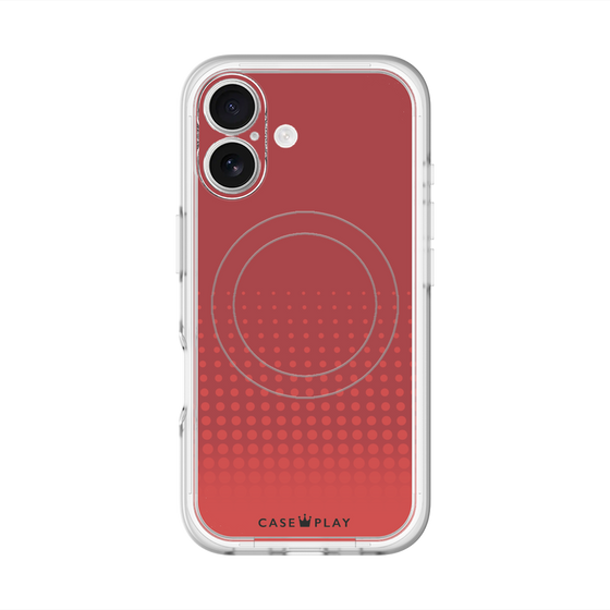 スリムプロテクションプレミアムケース with MagSafe［ Dot Gradation - Red ］