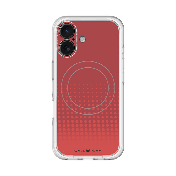 スリムプロテクションプレミアムケース with MagSafe［ Dot Gradation - Red ］