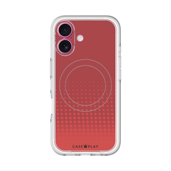 スリムプロテクションプレミアムケース with MagSafe［ Dot Gradation - Red ］