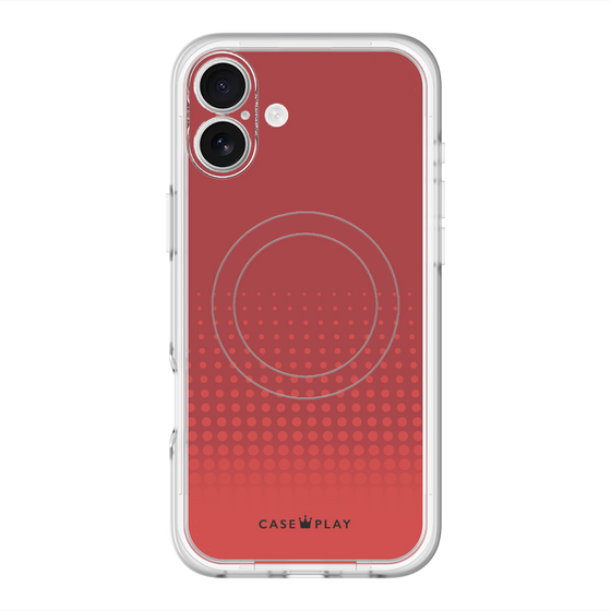 スリムプロテクションプレミアムケース with MagSafe［ Dot Gradation - Red ］