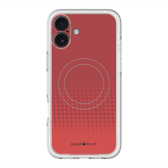 スリムプロテクションプレミアムケース with MagSafe［ Dot Gradation - Red ］