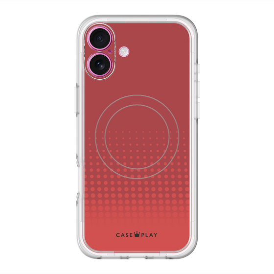 スリムプロテクションプレミアムケース with MagSafe［ Dot Gradation - Red ］