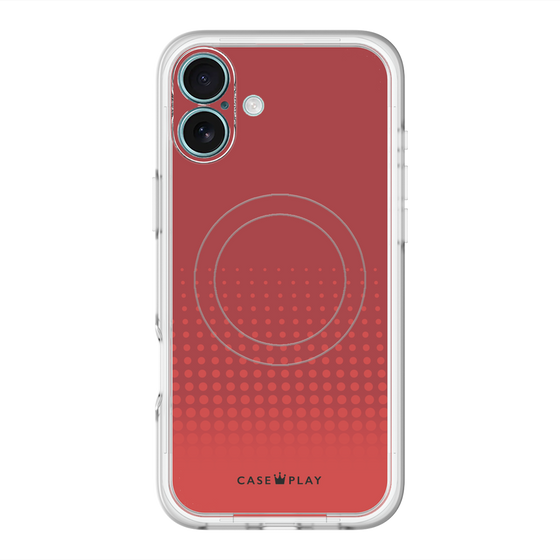 スリムプロテクションプレミアムケース with MagSafe［ Dot Gradation - Red ］
