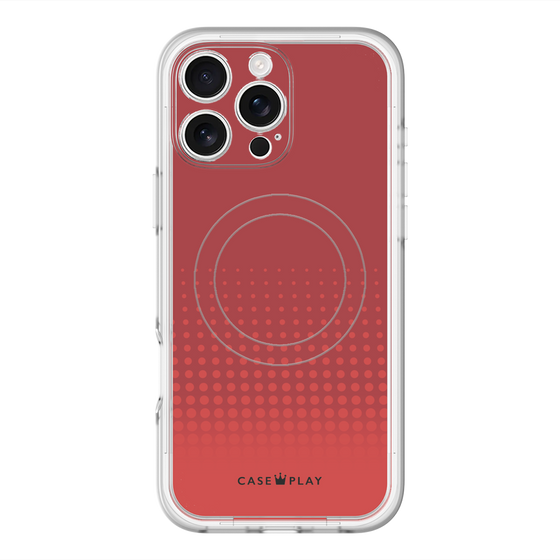 スリムプロテクションプレミアムケース with MagSafe［ Dot Gradation - Red ］