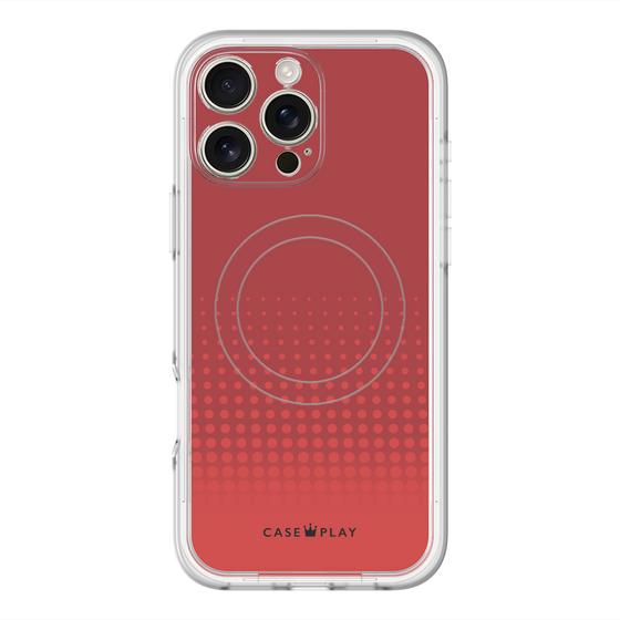 スリムプロテクションプレミアムケース with MagSafe［ Dot Gradation - Red ］