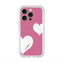 スリムプロテクションプレミアムケース with MagSafe［ Two Hearts - Pink ］