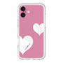 スリムプロテクションプレミアムケース with MagSafe［ Two Hearts - Pink ］