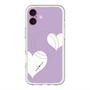 スリムプロテクションプレミアムケース with MagSafe［ Two Hearts - Purple ］
