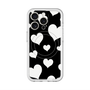 スリムプロテクションプレミアムケース with MagSafe［ Dot Hearts - Black ］