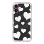 スリムプロテクションプレミアムケース with MagSafe［ Dot Hearts - Black ］