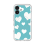 スリムプロテクションプレミアムケース with MagSafe［ Dot Hearts - Blue ］