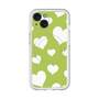 スリムプロテクションプレミアムケース with MagSafe［ Dot Hearts - Green ］