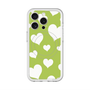 スリムプロテクションプレミアムケース with MagSafe［ Dot Hearts - Green ］