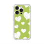 スリムプロテクションプレミアムケース with MagSafe［ Dot Hearts - Green ］