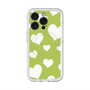 スリムプロテクションプレミアムケース with MagSafe［ Dot Hearts - Green ］