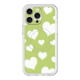 スリムプロテクションプレミアムケース with MagSafe［ Dot Hearts - Green ］