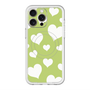 スリムプロテクションプレミアムケース with MagSafe［ Dot Hearts - Green ］