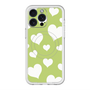 スリムプロテクションプレミアムケース with MagSafe［ Dot Hearts - Green ］