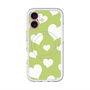 スリムプロテクションプレミアムケース with MagSafe［ Dot Hearts - Green ］
