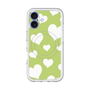 スリムプロテクションプレミアムケース with MagSafe［ Dot Hearts - Green ］