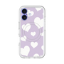 スリムプロテクションプレミアムケース with MagSafe［ Dot Hearts - Purple ］