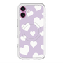 スリムプロテクションプレミアムケース with MagSafe［ Dot Hearts - Purple ］