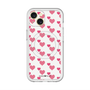 スリムプロテクションプレミアムケース with MagSafe［ Stripe Hearts - Pink ］