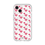スリムプロテクションプレミアムケース with MagSafe［ Stripe Hearts - Pink ］