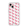 スリムプロテクションプレミアムケース with MagSafe［ Stripe Hearts - Pink ］