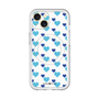 スリムプロテクションプレミアムケース with MagSafe［ Stripe Hearts - Blue ］