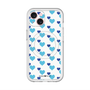スリムプロテクションプレミアムケース with MagSafe［ Stripe Hearts - Blue ］