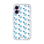 スリムプロテクションプレミアムケース with MagSafe［ Stripe Hearts - Blue ］