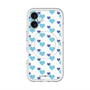 スリムプロテクションプレミアムケース with MagSafe［ Stripe Hearts - Blue ］