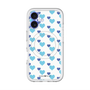 スリムプロテクションプレミアムケース with MagSafe［ Stripe Hearts - Blue ］